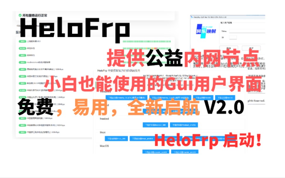 Helofrp 半公益免费内网映,提供免费不限流量节点,简单,易用,不限流量! [helofrp官方]哔哩哔哩bilibili