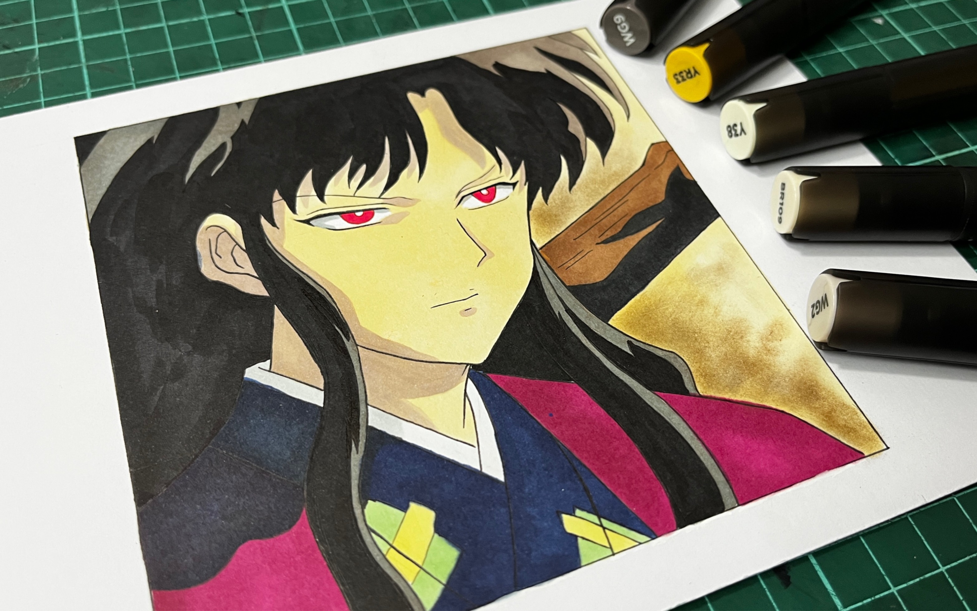 第40幅-马克笔手绘犬夜叉-奈落