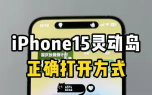 Video herunterladen: iPhone15灵动岛的正确打开方式，你都会用吗