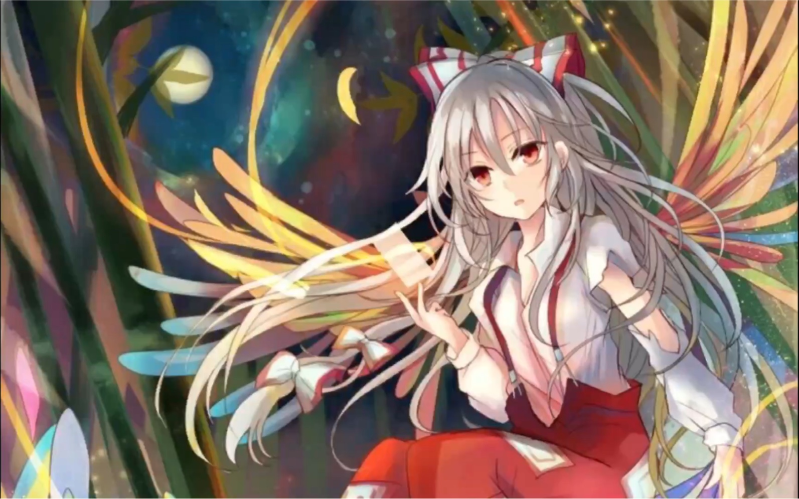 【永夜抄】月まで届け,不死の烟 藤原妹红 电翼琴_哔哩哔哩_bilibili