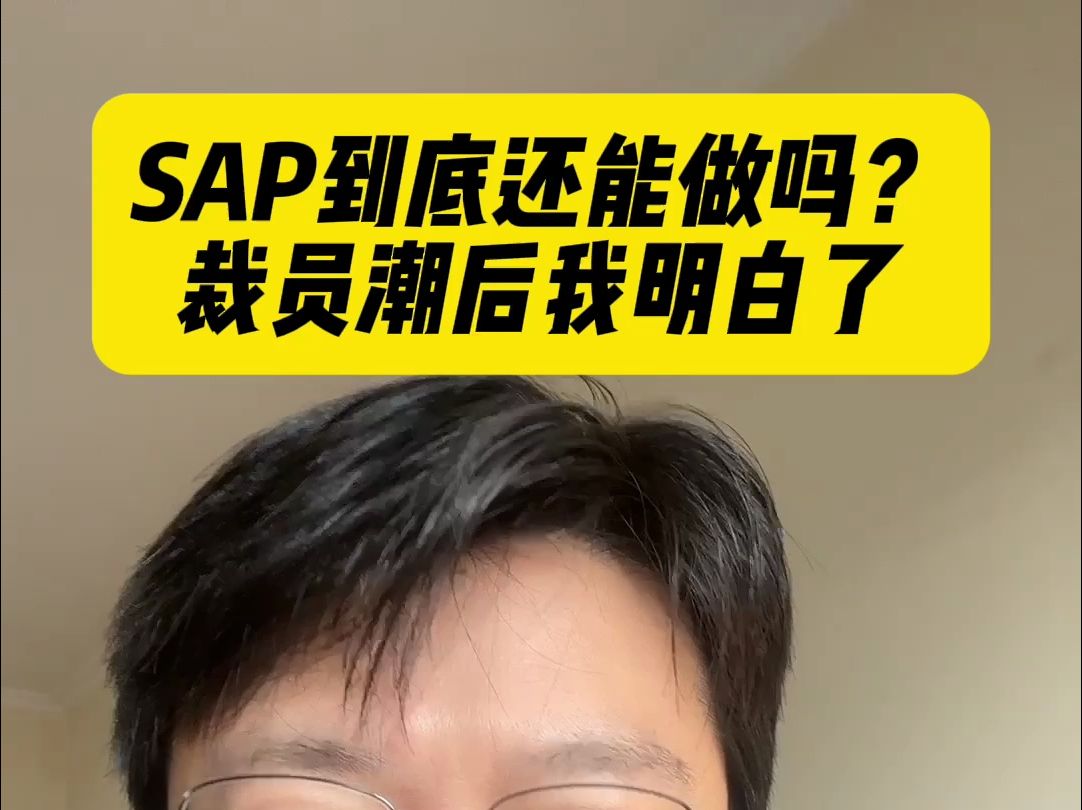 SAP到底还能做吗?裁员潮后我明白了哔哩哔哩bilibili