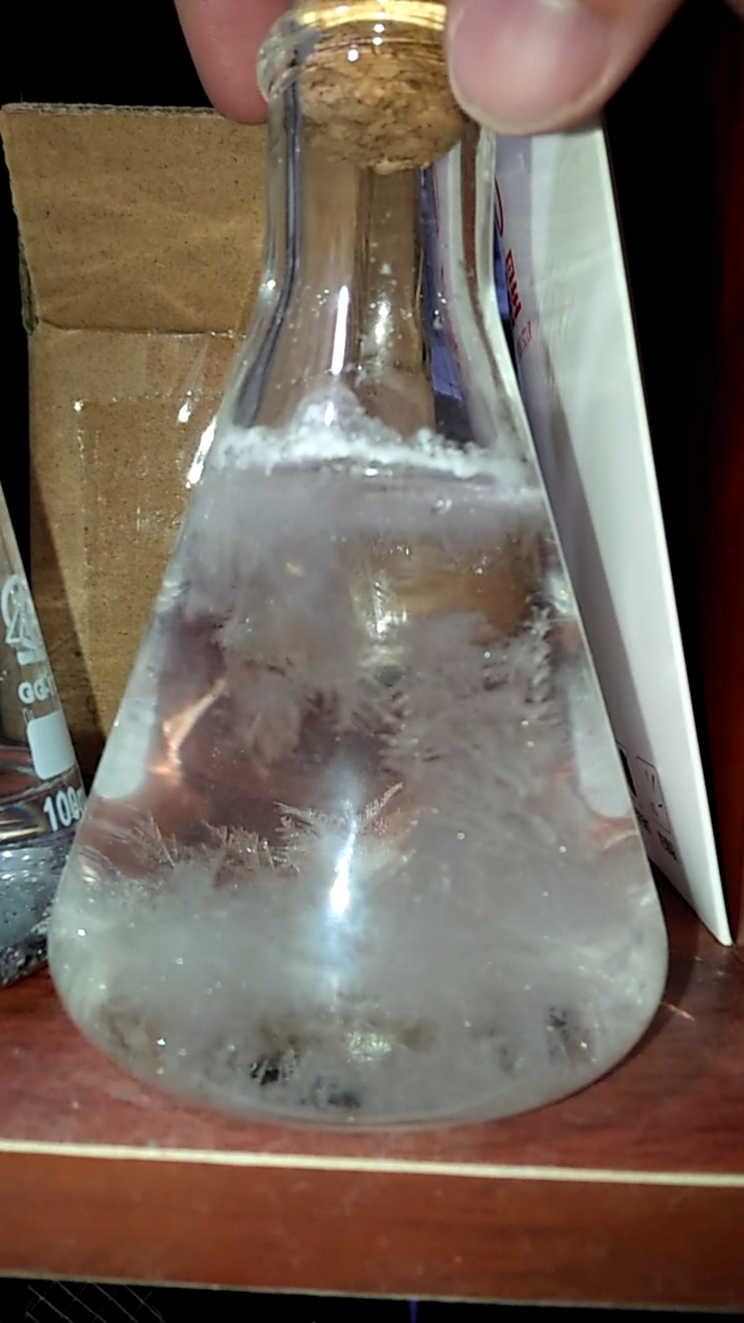 看看今天风暴瓶的结晶情况