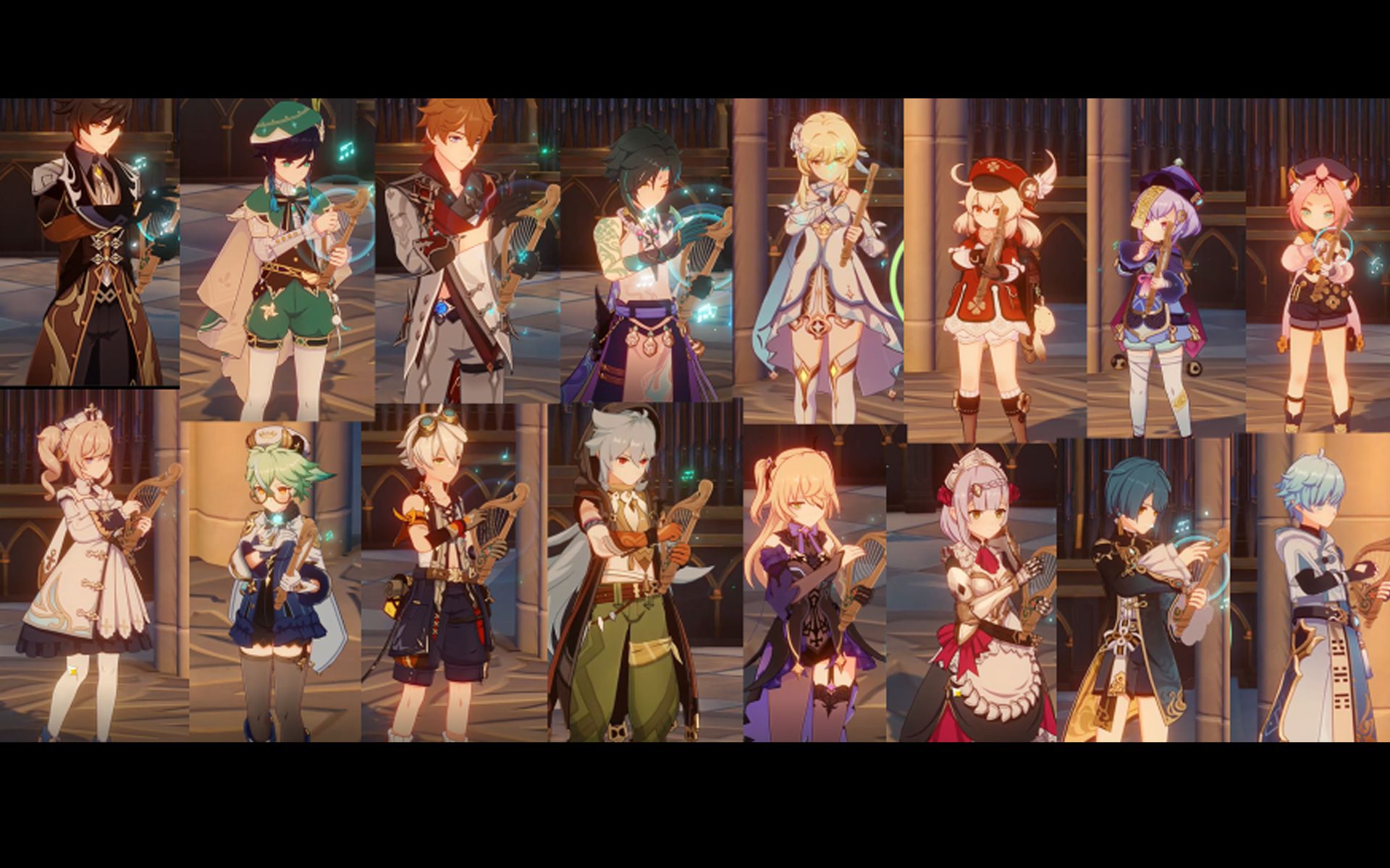 原神部分角色乐器演奏演示