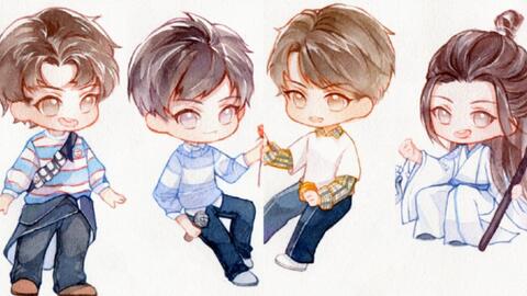 超级简单的水彩q版的画法 原画人在线学院沛沛 插画教程 哔哩哔哩 つロ干杯 Bilibili