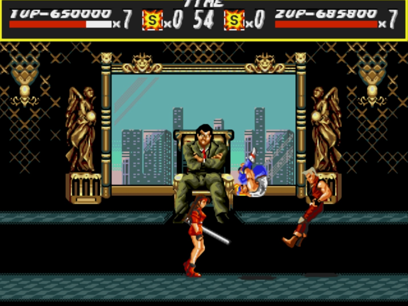 怒之铁拳1代-双打最终boss套路打法常规视频