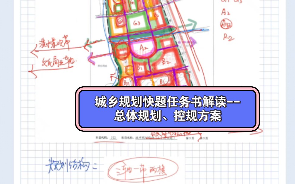 [图]城乡规划快题经典任务书解读：总体规划、控制性详细规划做图步骤