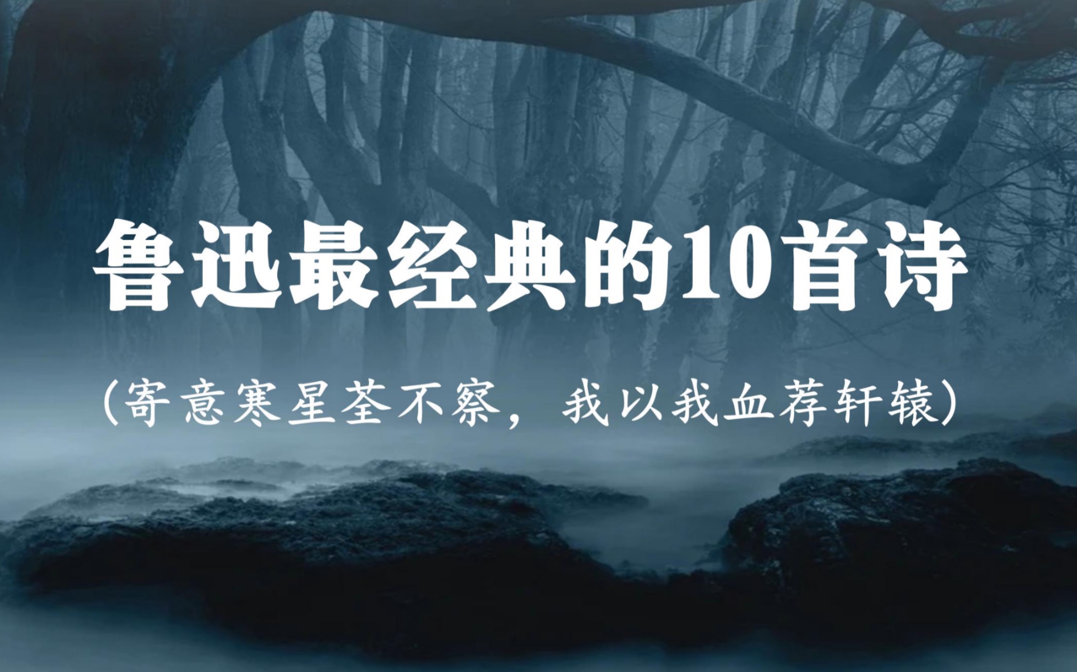 “寄意寒星荃不察,我以我血荐轩辕.”|鲁迅最经典的10首诗绝对值得一读哔哩哔哩bilibili