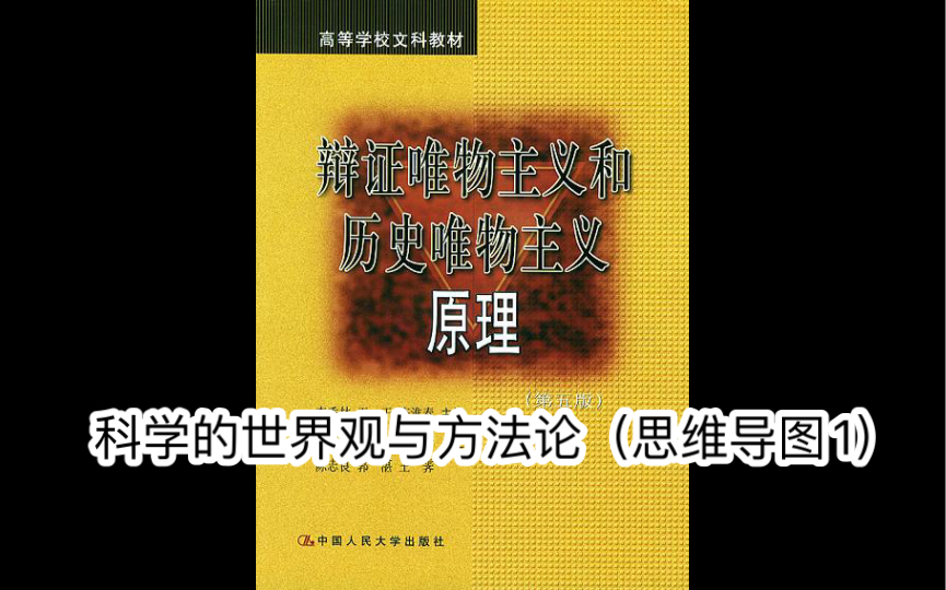 [图]辩证法唯物主义与历史唯物主义（第五版）1：科学的世界观与方法论（思维导图）