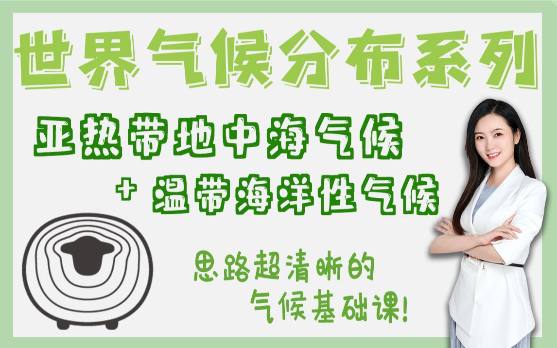 【世界气候分布】 06 亚热带地中海气候和温带海洋性气候(思路超清晰的气候基础课)哔哩哔哩bilibili