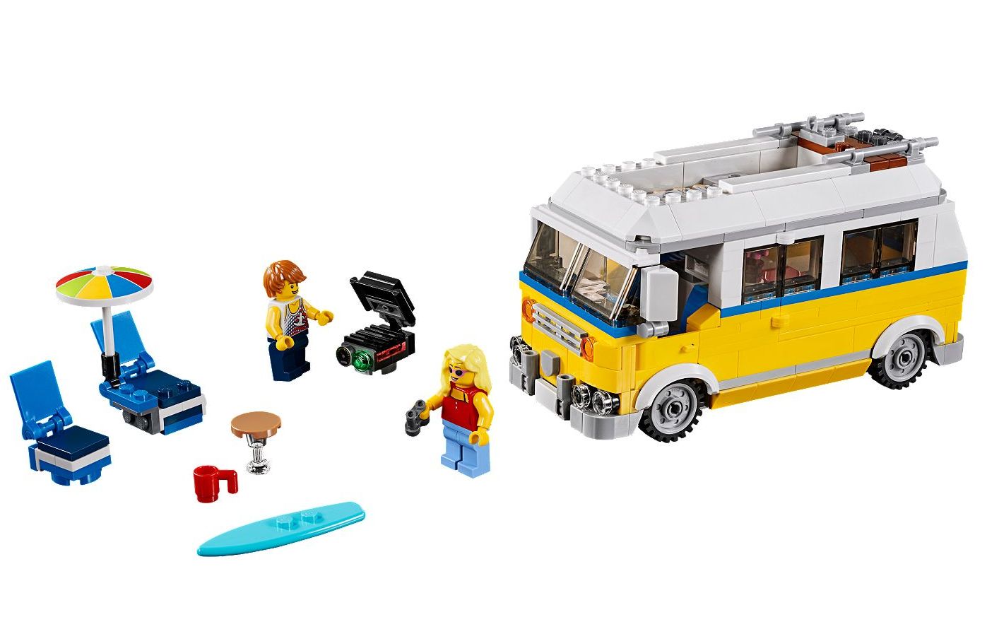 乐高 lego 31079 创意百变3合1 阳光海滩房车 2018速拼评测