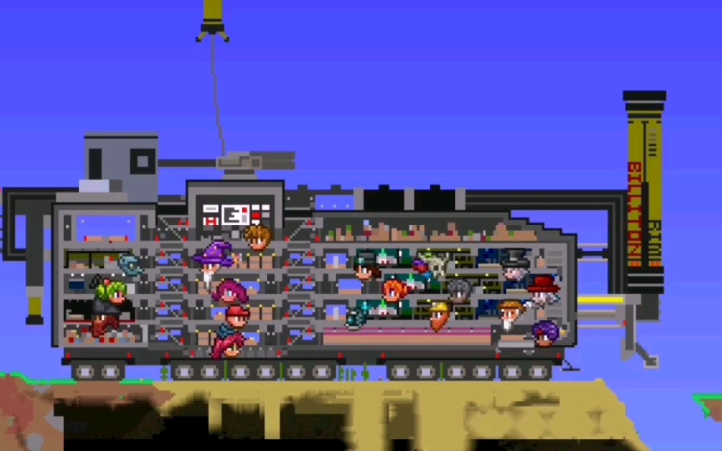 庆祝一周年在泰拉瑞亚里面还原泰拉大陆的罗德岛舰船