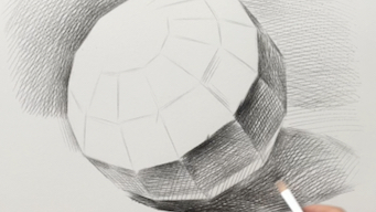 切面球体几何石膏.