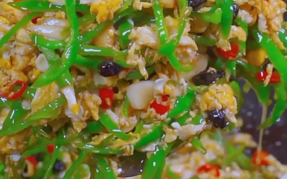 青椒豆豉炒鸡蛋
