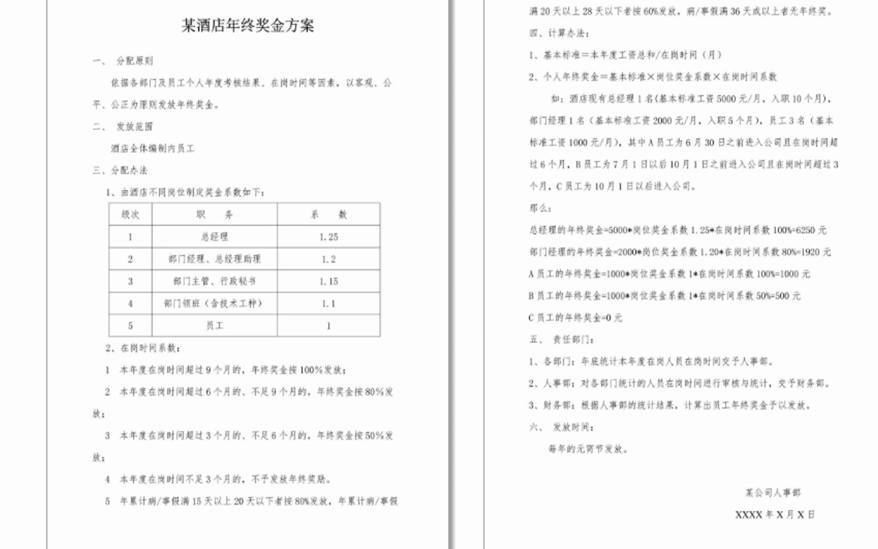 各行业年终奖发放方案资料包哔哩哔哩bilibili