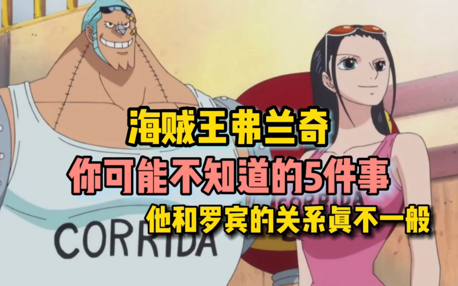 海贼王弗兰奇你可能不知道的5件事,他和罗宾的关系真不一般哔哩哔哩bilibili