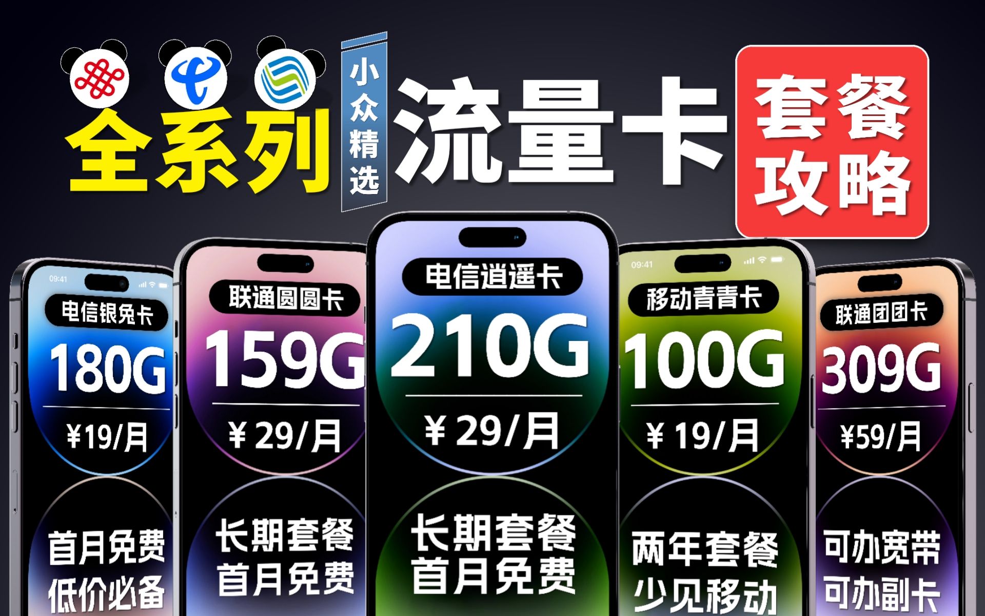 【建议收藏】2023年流量卡合集!19元~39元~包含: 长期、副卡、宽带、长期、亲情号,狠全面配置,一期视频全部搞定哔哩哔哩bilibili