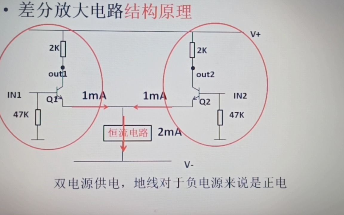 361差分放大电路中,恒流电路有什么用?如何实现恒流哔哩哔哩bilibili