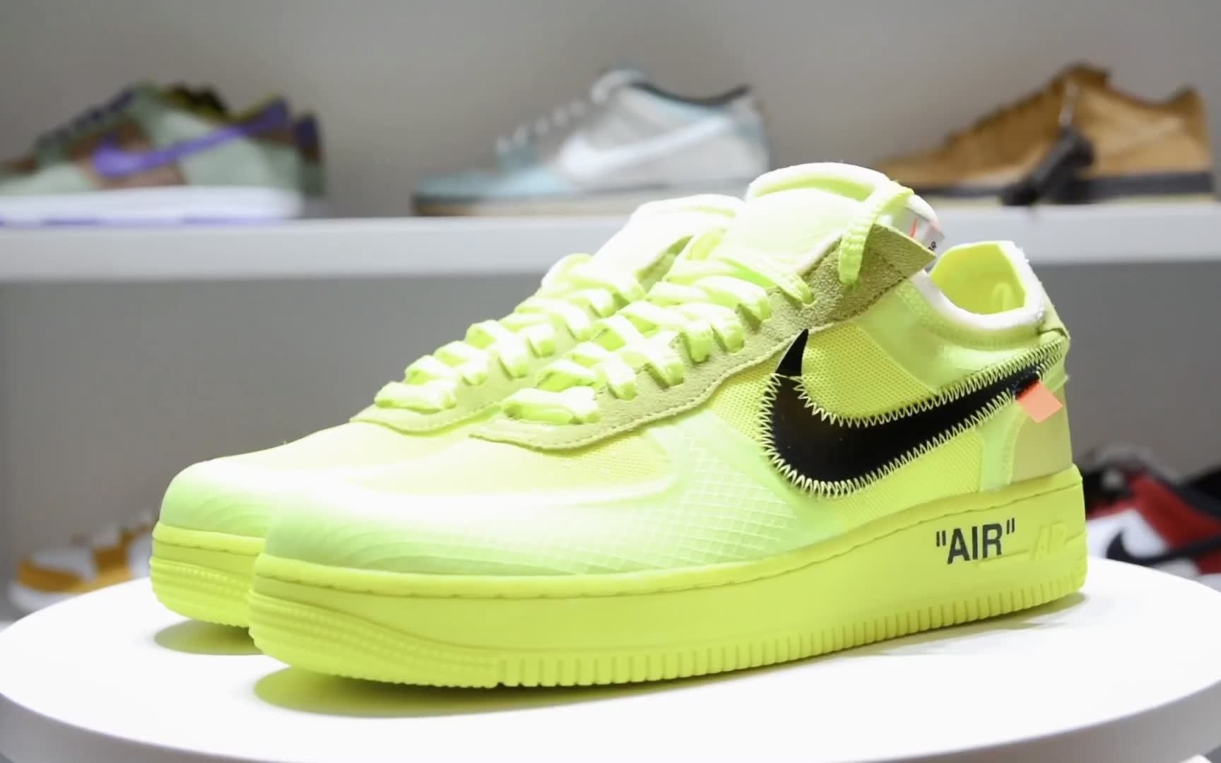 off-white x nike air force 1 low "空军ow荧光绿 高清视频鉴赏_哔哩