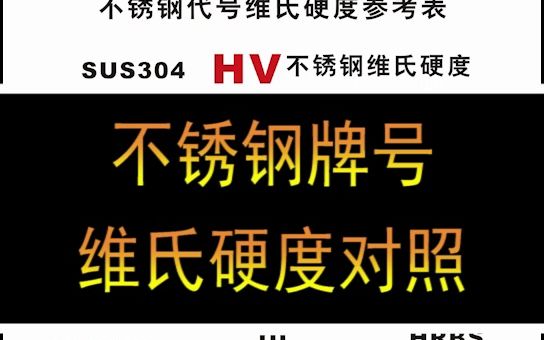 不锈钢牌号维氏硬度对照、维氏硬度计与不锈钢硬度关系哔哩哔哩bilibili