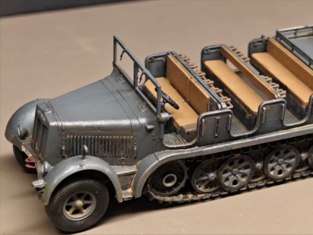 orange model 1/72 二战德军 sd.kfz 7/1 半履带拖车 制作纪实