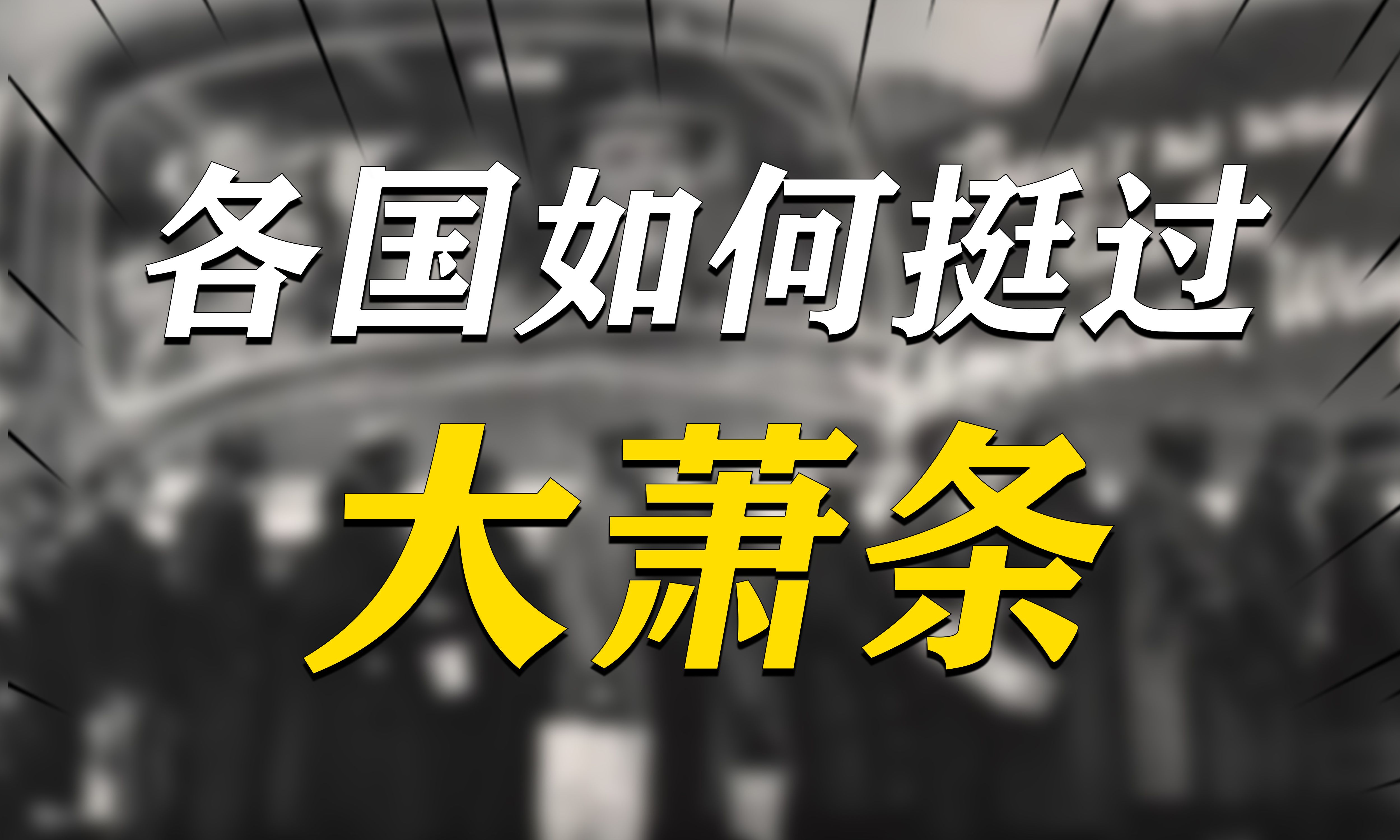 1929全球经济大萧条来临时,各国都是如何挺过难关的?哔哩哔哩bilibili