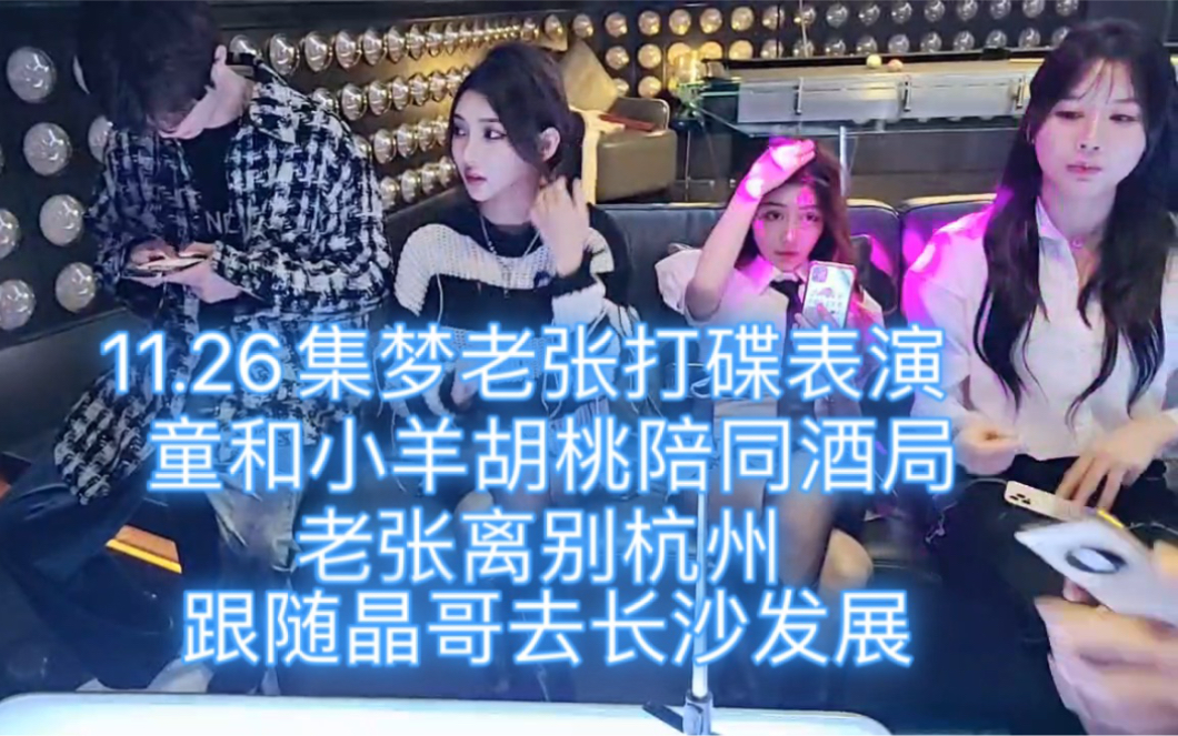年11月26日晨童带胡桃小羊参加小羊参加集梦团建集梦老张个人打碟演出