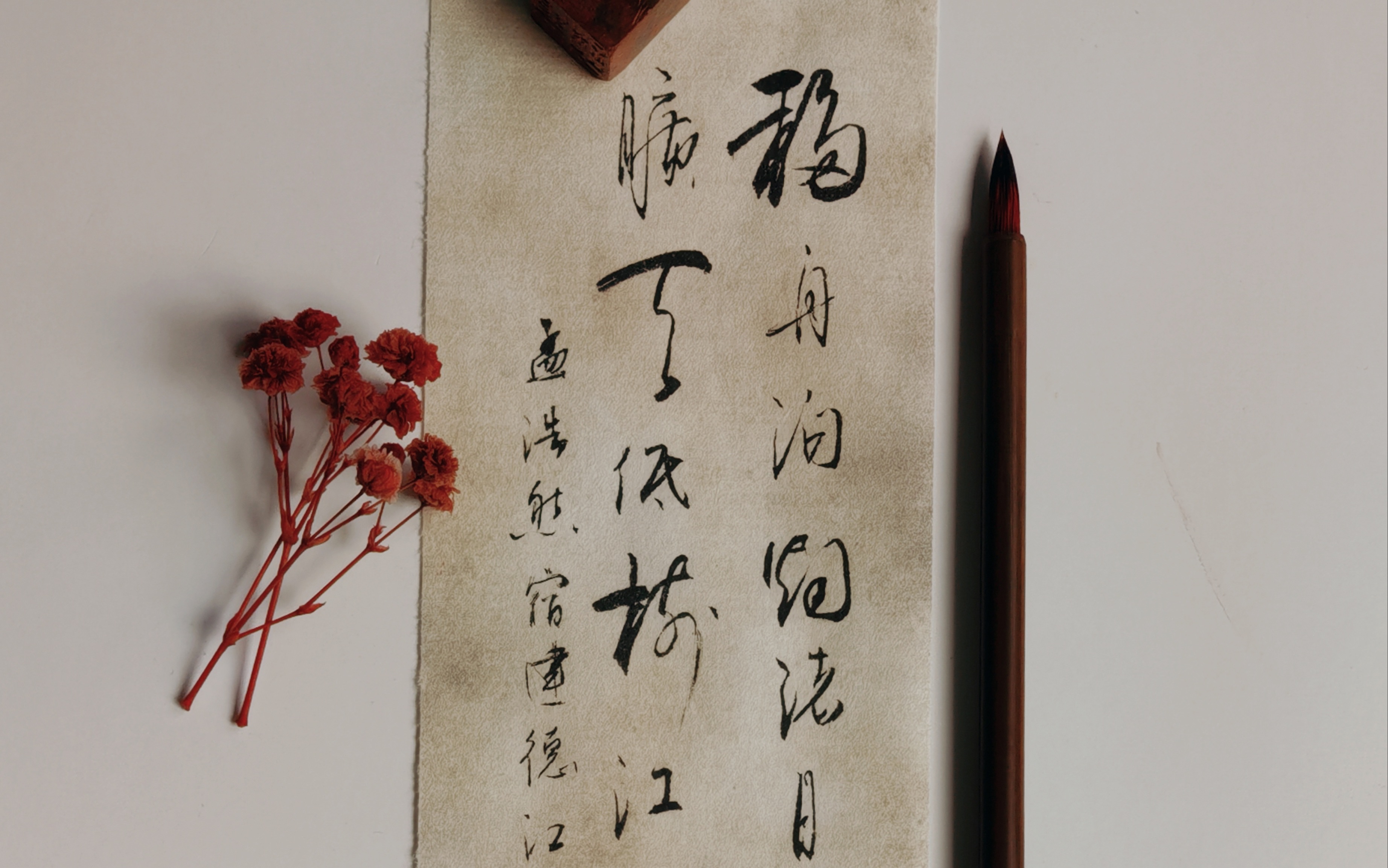宿建德江 唐·孟浩然移舟泊烟渚,日暮客愁新.野旷天低树,江清月近人