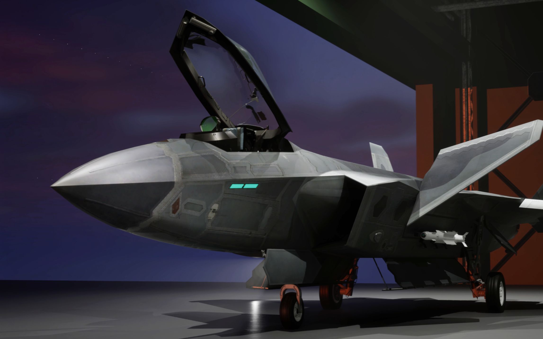 【虚幻5】虚幻5加持下歼20细节拉满,近距离感受"牛夫人"的压迫感