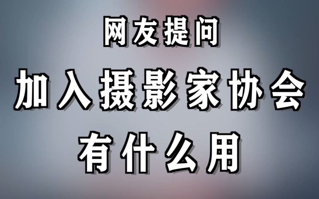 【Q&A】加入摄影家协会,可以在黄山横着走?哔哩哔哩bilibili