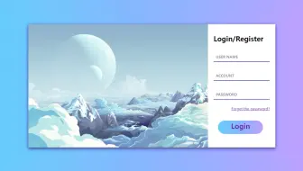 [CSS]极简美登入页