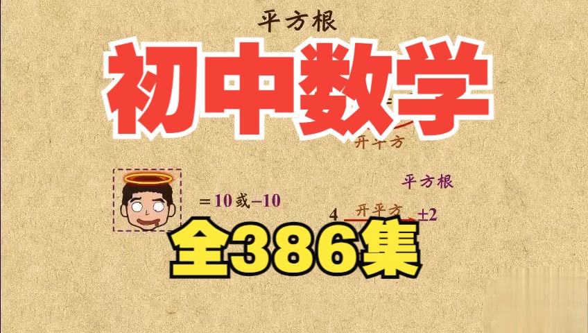 【全386集】初中数学趣味动画 帮孩子真正学会数学 寓教于乐假期预习必备哔哩哔哩bilibili