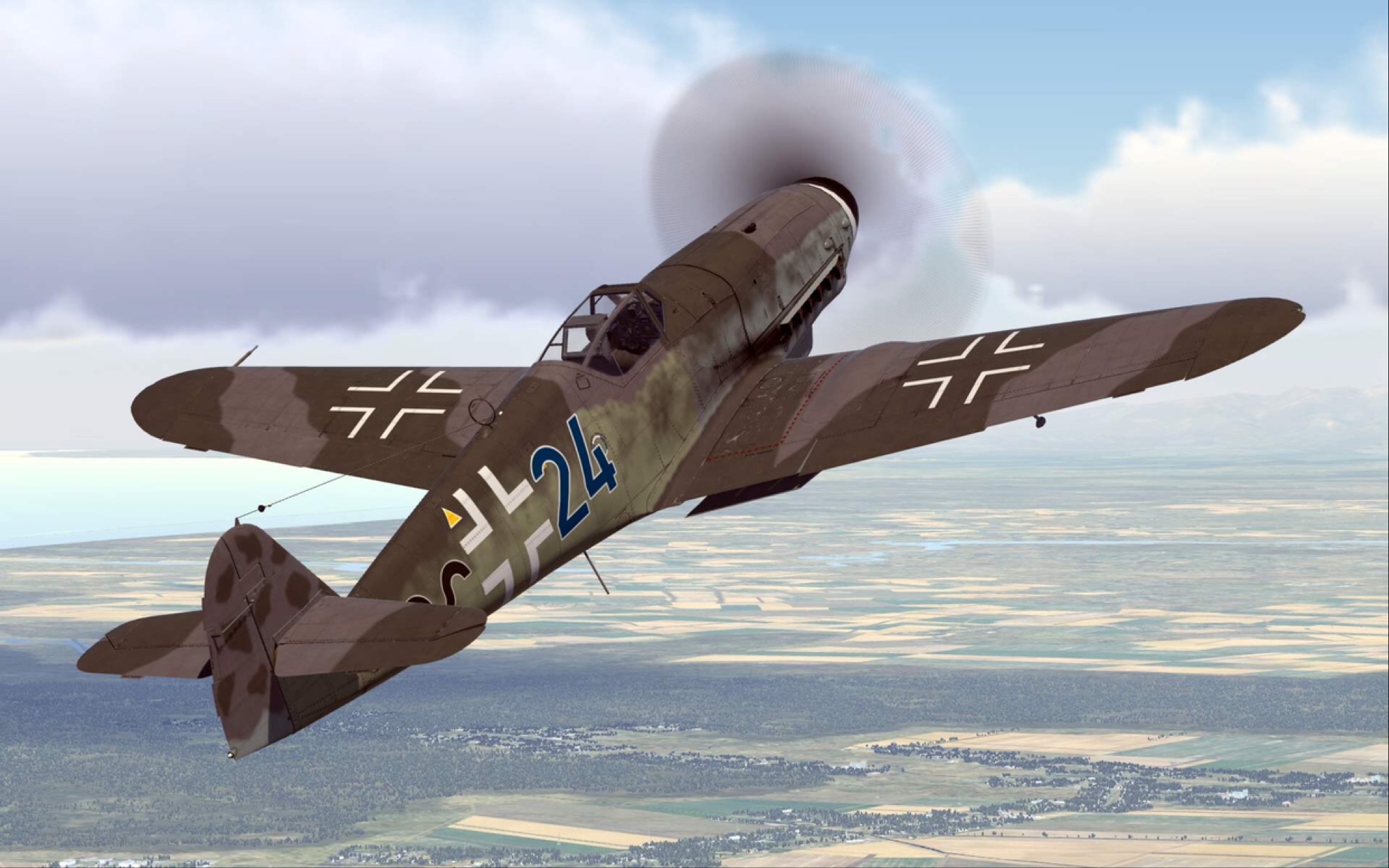 浴血长空/末代巴伐利亚-bf109-k型单挑拉-7 b-20;见识一下伤害爆钡哪