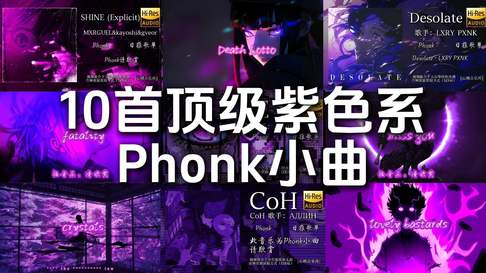 【紫色系Phonk】“别让意志击穿你的欲望，勇敢去做，孩子！”| 紫色系 Phonk 大合集（第二弹）