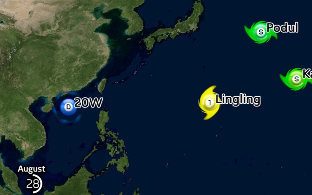 2001年西北太平洋台风季假想场景