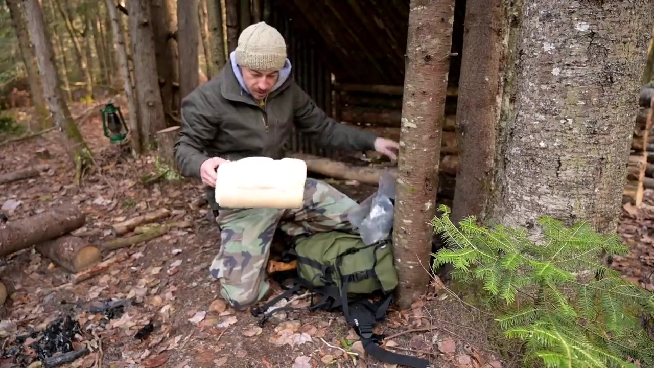 [图]Building a Fort in the Woods with my Dog: Leveling the Ground, Trimming the Roof