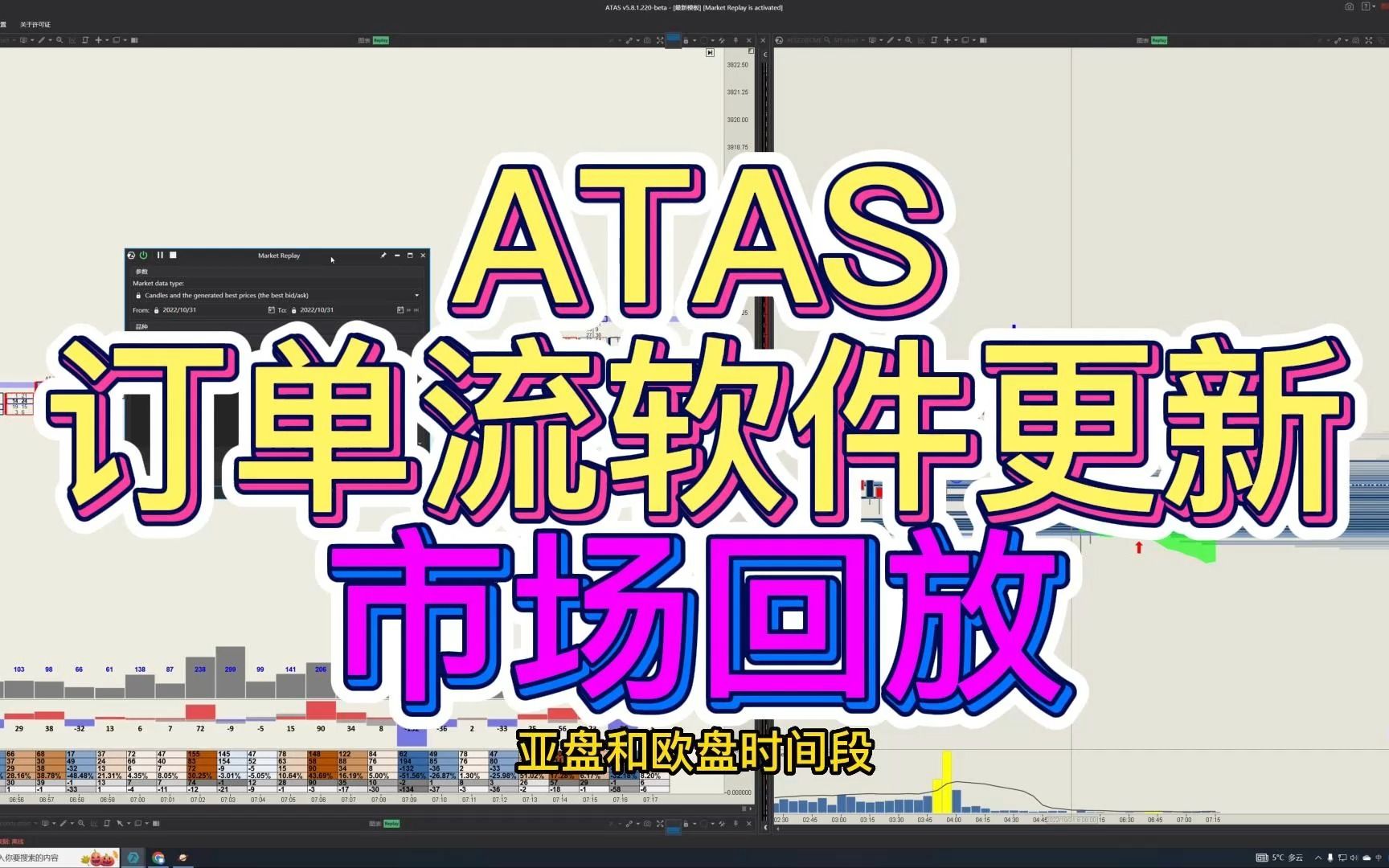 ATAS订单流软件更新市场回放哔哩哔哩bilibili