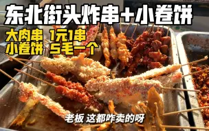 下载视频: 东北街头1块1根的特色大肉串配上5毛一个的盘锦小卷饼，简直不要太爽！