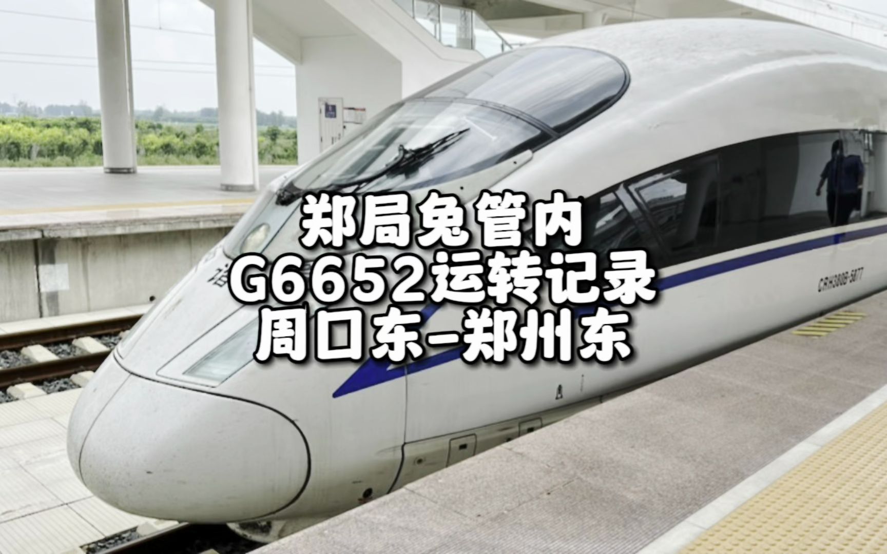 [图]郑局兔子管内运转记录G6652 周口东-郑州东（7月18日）