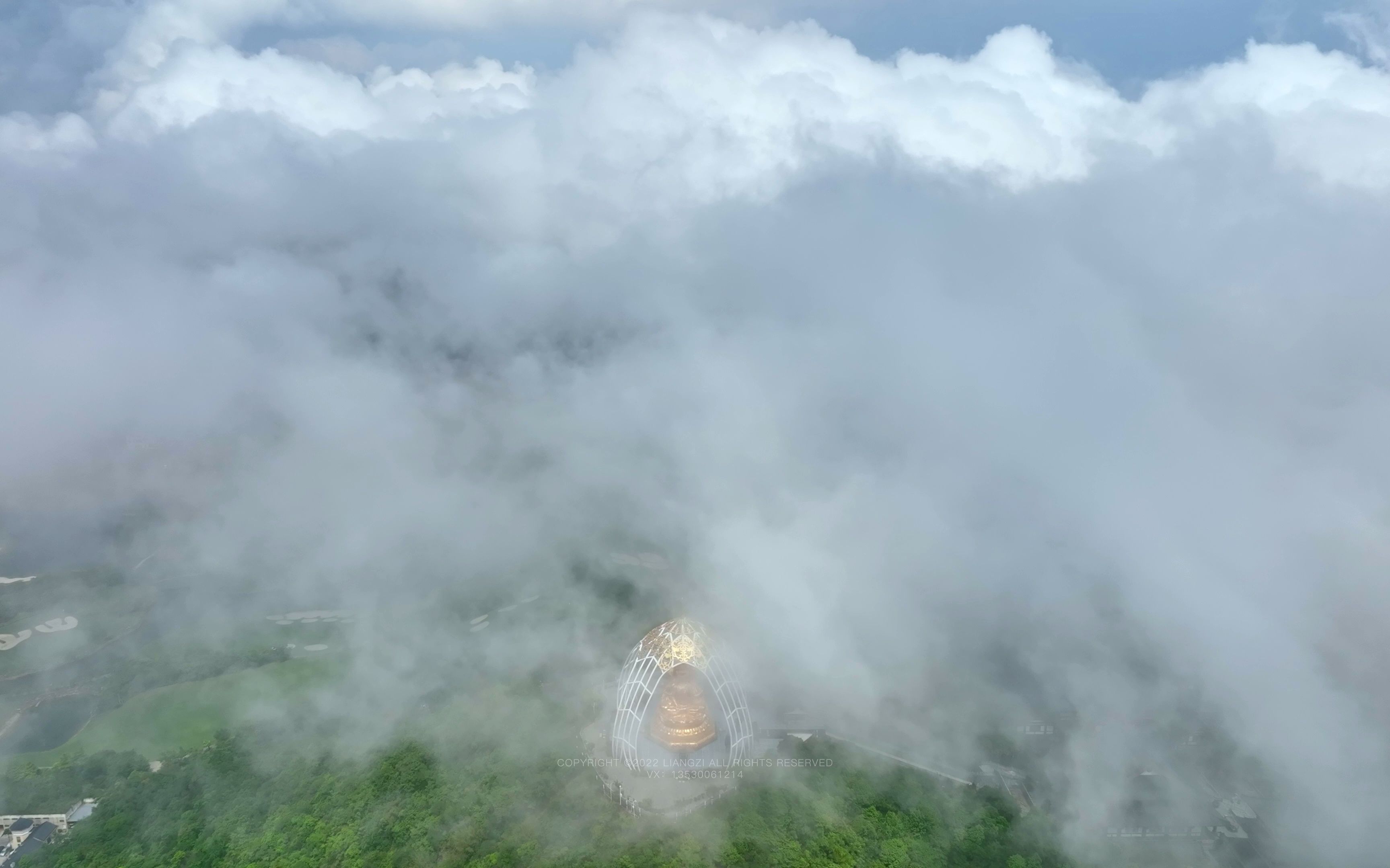 航拍深圳最美的寺庙大华兴寺哔哩哔哩bilibili