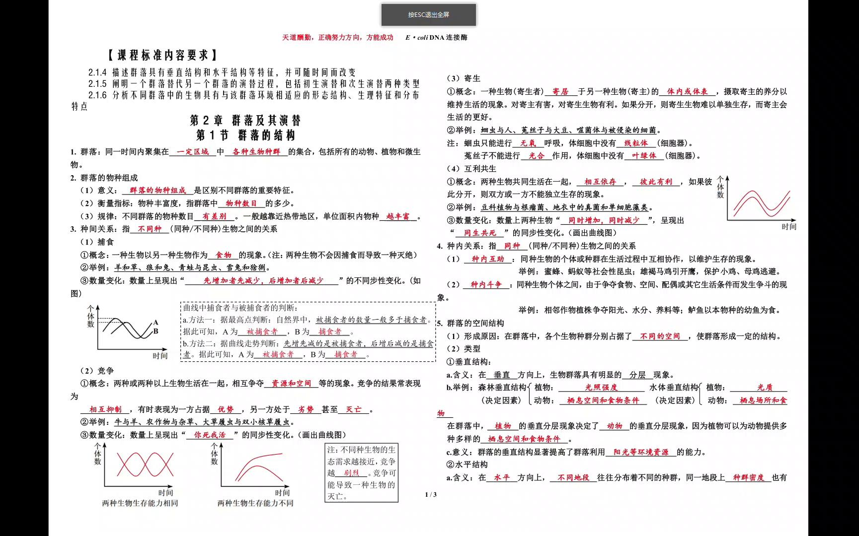 高中生物选择性必修二群落及其演替精细知识点总结哔哩哔哩bilibili