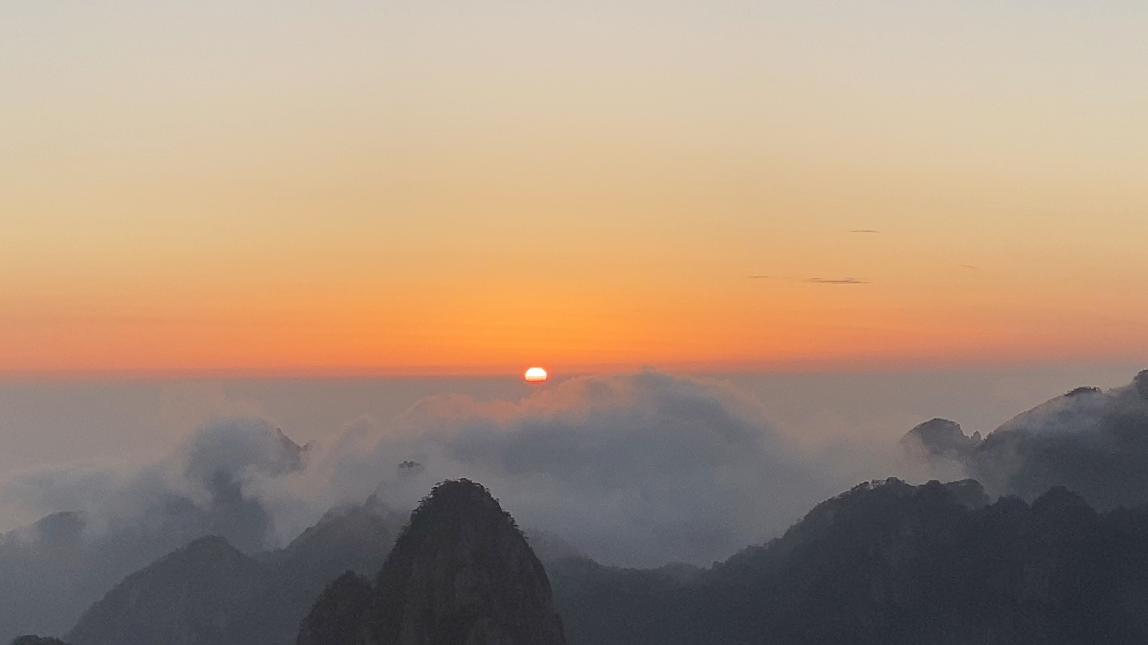 黄山云海日出全过程