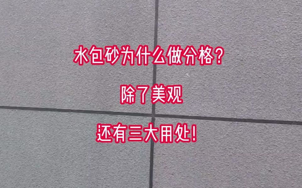 水包砂 #真石漆 #外墙仿石漆 水包砂为什么做分格?