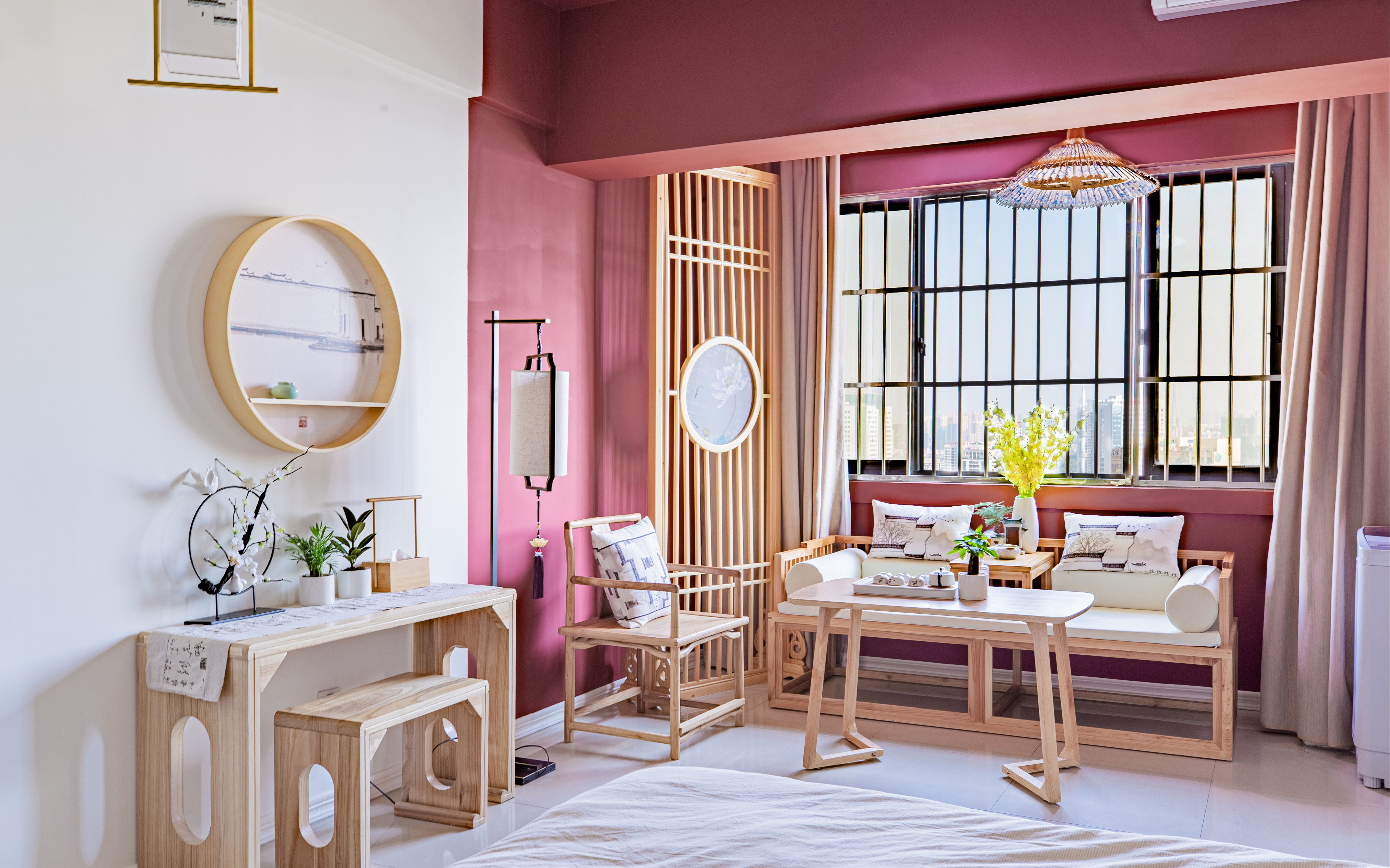 驼驼s vlog | 民宿设计room tour,中国风民宿故宫红《守宫砂》