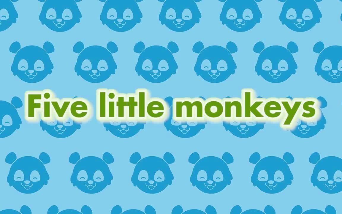 Amanda熊猫幼儿启蒙英语:Five little monkeys哔哩哔哩bilibili