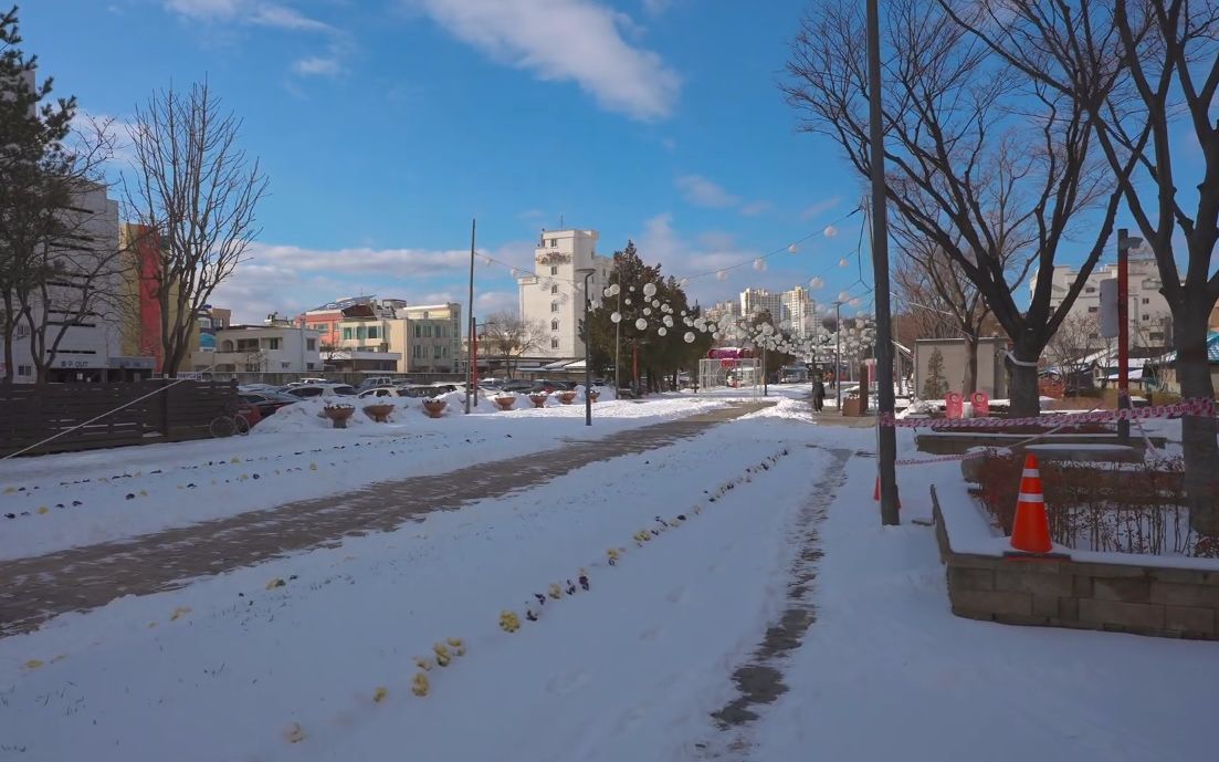 【超清韩国】漫步雪后的江原道 江陵市小巷 (1080P高清版) 2022.1哔哩哔哩bilibili