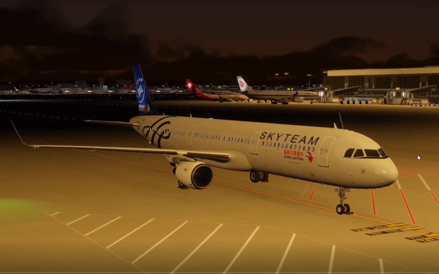 【x-plane 11】東航空客a321上海虹橋地面後推 起飛_嗶哩嗶哩bilibili