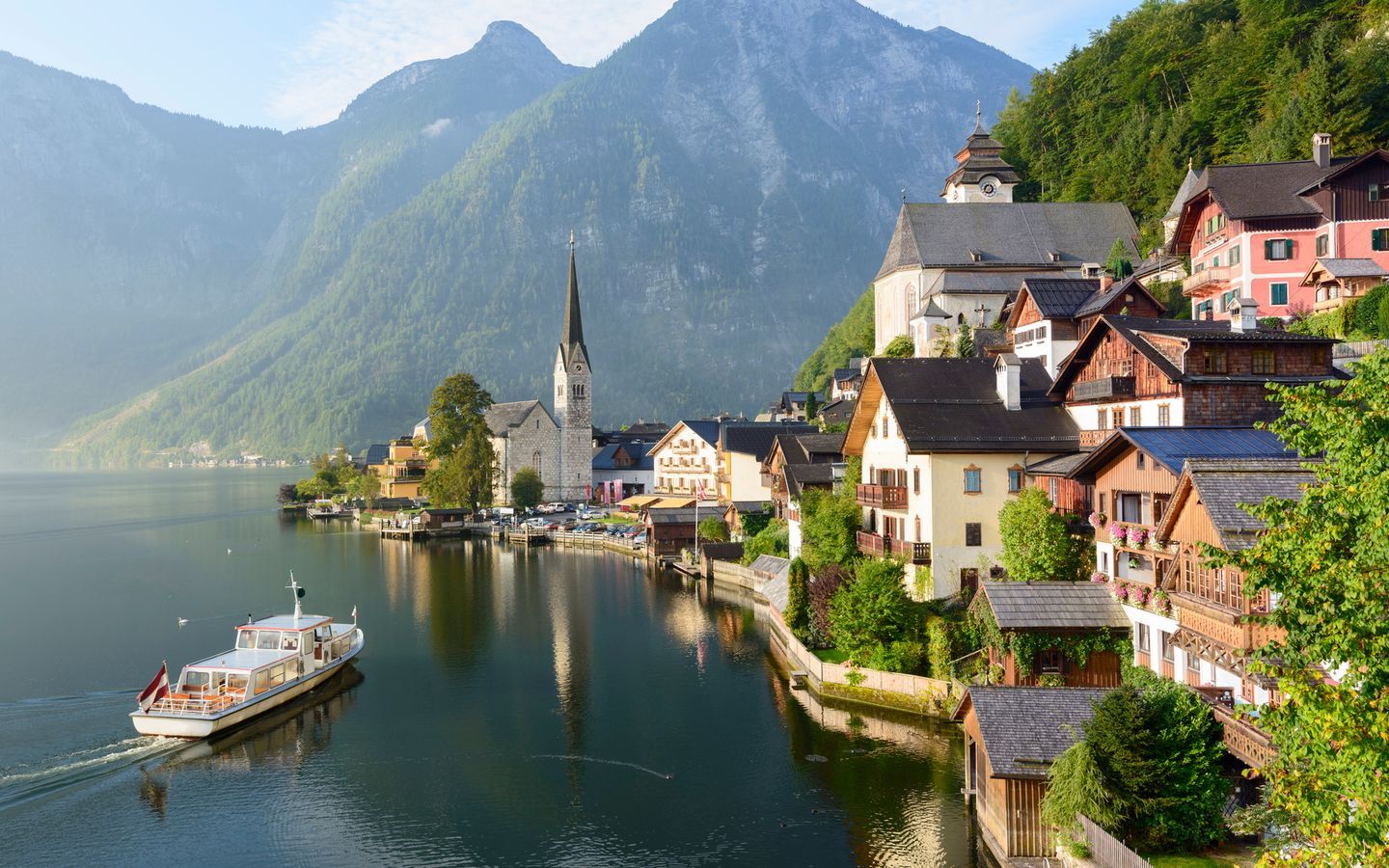 奥地利最美小镇:哈尔施塔特 雨后漫步-komodoensis-默认收藏夹-哔哩