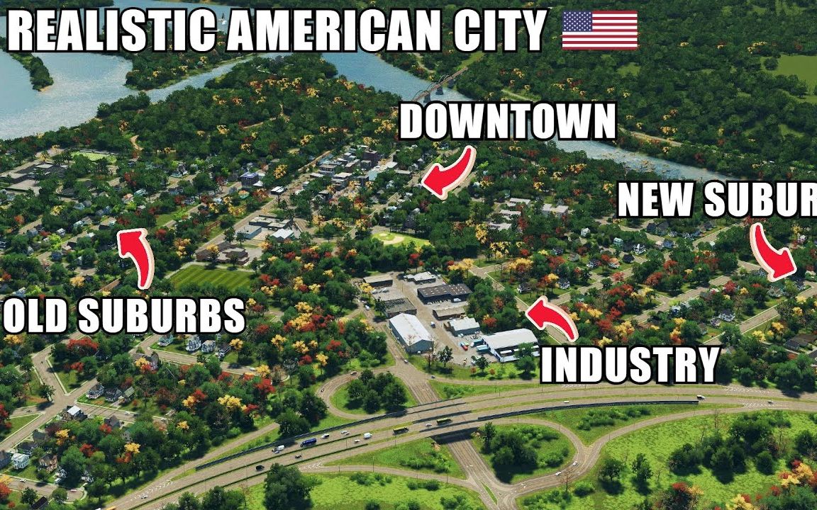 【达科他】第五集  美式城 #都市天际线 Realistic American City单机游戏热门视频