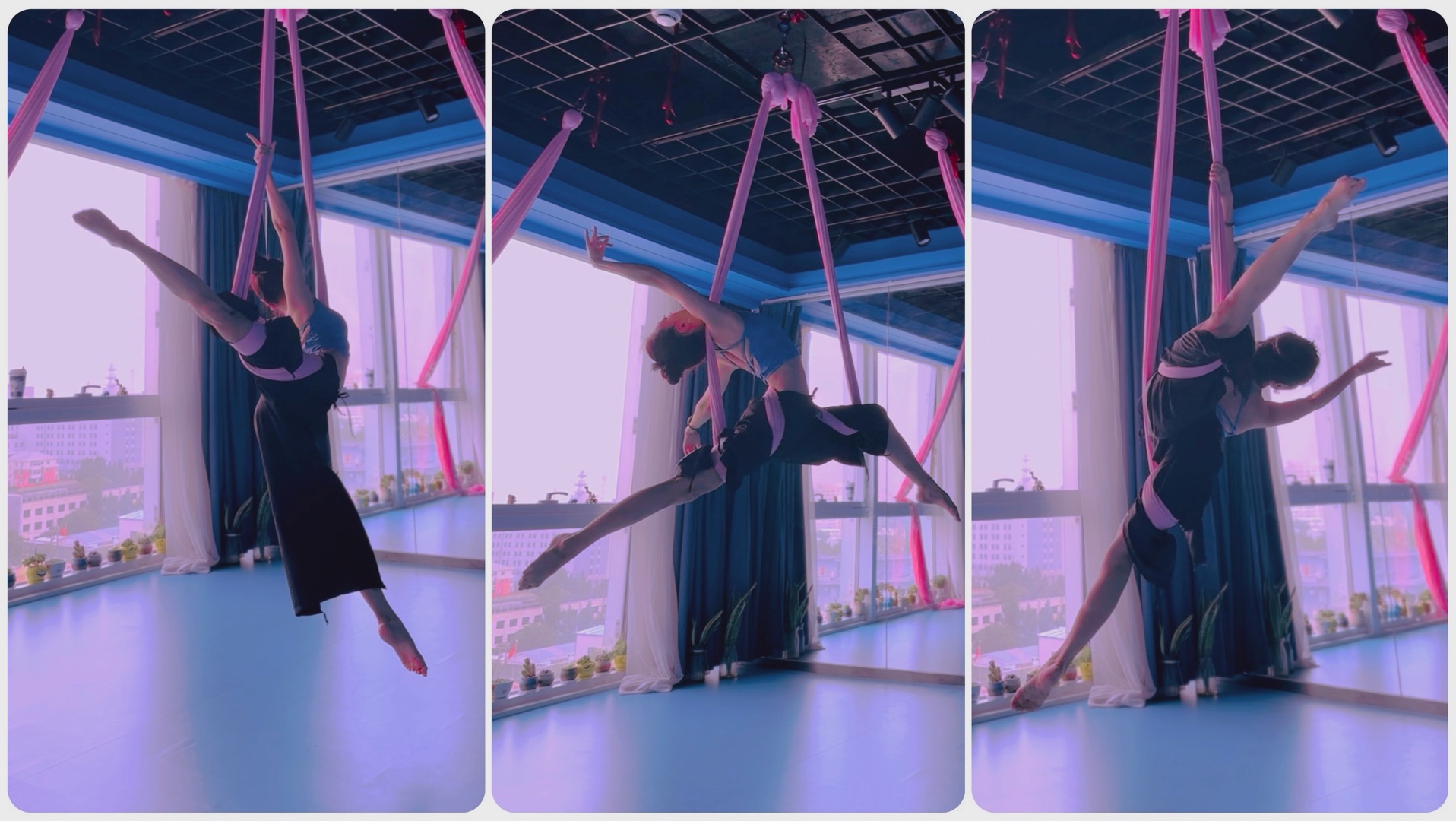 2️⃣空中芭蕾舞者!展现柔韧之美!