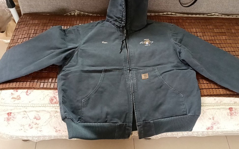 carhartt j130 雾霾蓝 卡哈特连帽厚外套